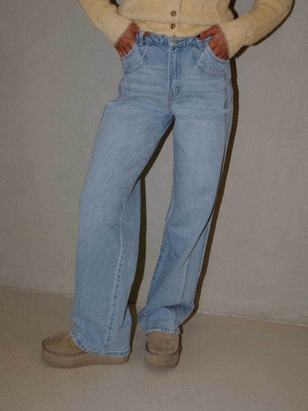 These Three Vervet Light Blue Wide-Leg Women's Jeans